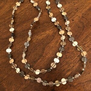 Chico’s | Multicolored Metallic Layer Necklace | 36” Adjustable